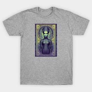 Alien Princess on Cosmic Currency T-Shirt